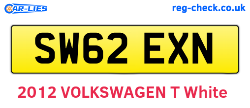 SW62EXN are the vehicle registration plates.