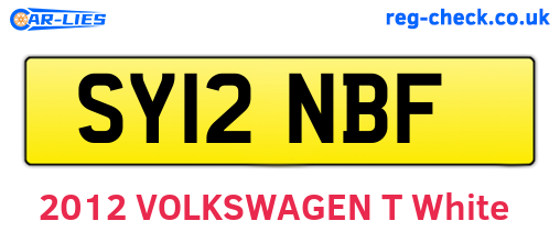 SY12NBF are the vehicle registration plates.