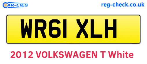 WR61XLH are the vehicle registration plates.