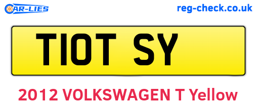 T10TSY are the vehicle registration plates.