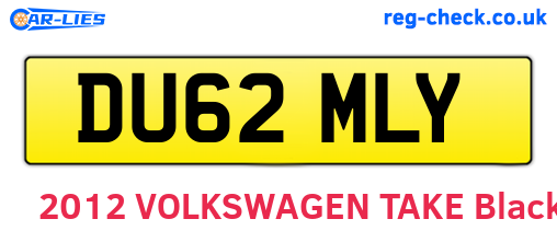 DU62MLY are the vehicle registration plates.