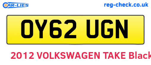 OY62UGN are the vehicle registration plates.