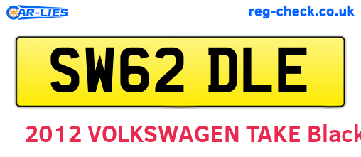 SW62DLE are the vehicle registration plates.