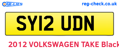 SY12UDN are the vehicle registration plates.