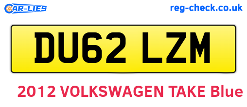 DU62LZM are the vehicle registration plates.