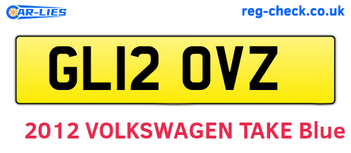 GL12OVZ are the vehicle registration plates.