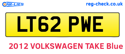 LT62PWE are the vehicle registration plates.