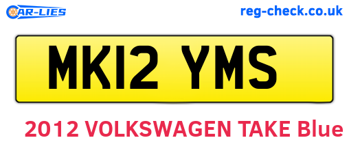 MK12YMS are the vehicle registration plates.