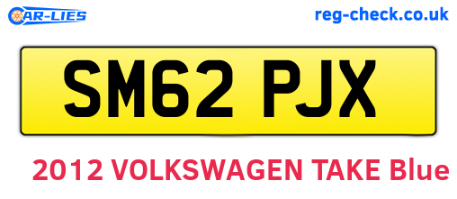 SM62PJX are the vehicle registration plates.