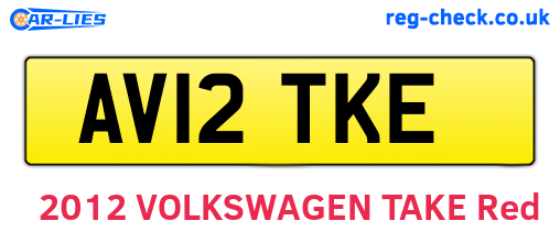 AV12TKE are the vehicle registration plates.