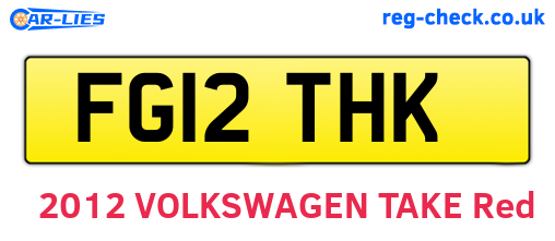FG12THK are the vehicle registration plates.