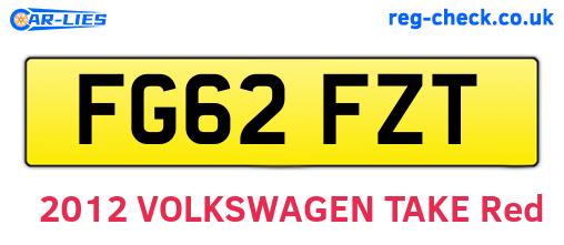 FG62FZT are the vehicle registration plates.