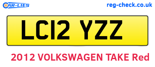LC12YZZ are the vehicle registration plates.