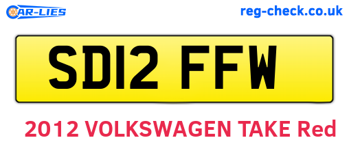 SD12FFW are the vehicle registration plates.