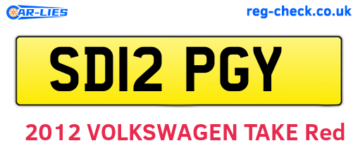 SD12PGY are the vehicle registration plates.