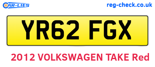YR62FGX are the vehicle registration plates.