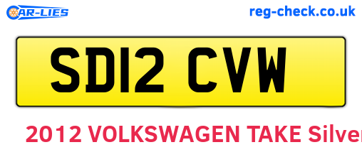 SD12CVW are the vehicle registration plates.