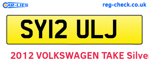 SY12ULJ are the vehicle registration plates.