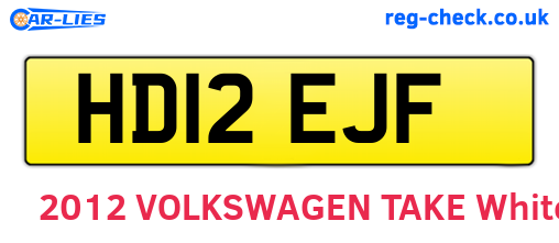 HD12EJF are the vehicle registration plates.