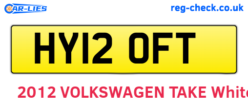 HY12OFT are the vehicle registration plates.