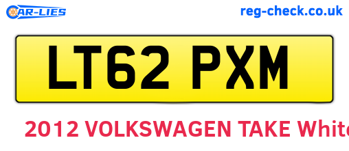 LT62PXM are the vehicle registration plates.