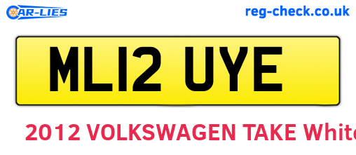 ML12UYE are the vehicle registration plates.