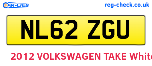 NL62ZGU are the vehicle registration plates.