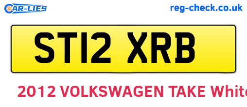 ST12XRB are the vehicle registration plates.