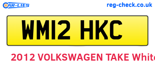 WM12HKC are the vehicle registration plates.