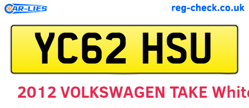 YC62HSU are the vehicle registration plates.