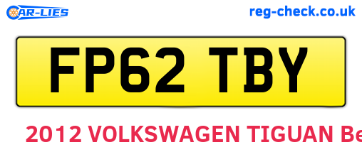 FP62TBY are the vehicle registration plates.
