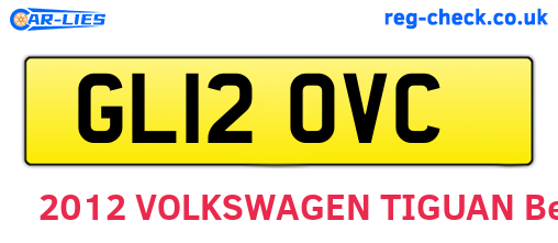 GL12OVC are the vehicle registration plates.