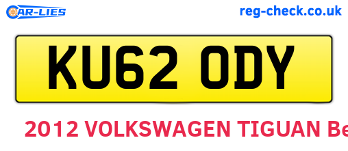 KU62ODY are the vehicle registration plates.