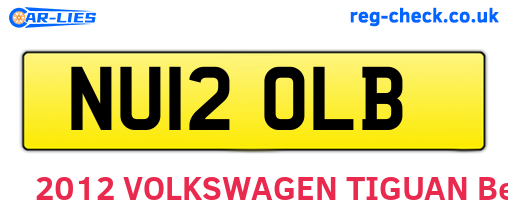 NU12OLB are the vehicle registration plates.