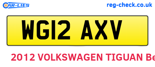 WG12AXV are the vehicle registration plates.
