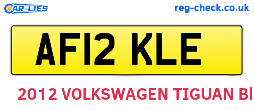 AF12KLE are the vehicle registration plates.