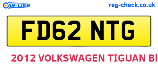 FD62NTG are the vehicle registration plates.