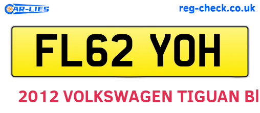 FL62YOH are the vehicle registration plates.