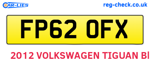 FP62OFX are the vehicle registration plates.