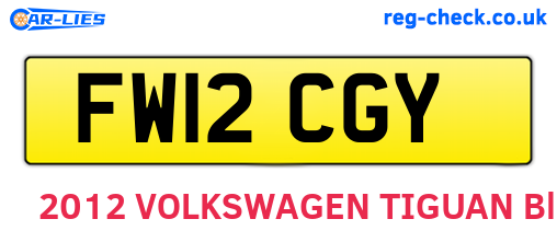FW12CGY are the vehicle registration plates.