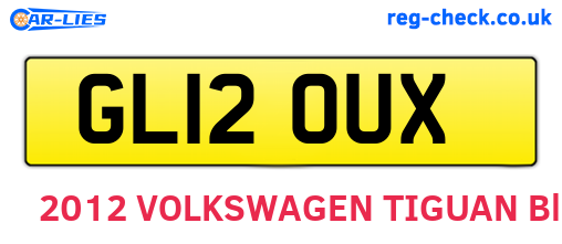 GL12OUX are the vehicle registration plates.