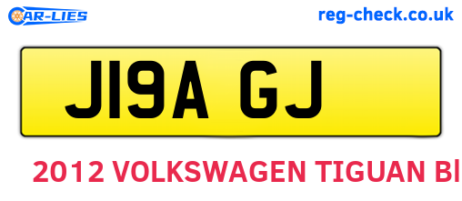 J19AGJ are the vehicle registration plates.