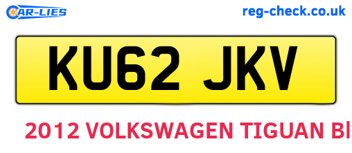 KU62JKV are the vehicle registration plates.