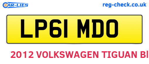 LP61MDO are the vehicle registration plates.
