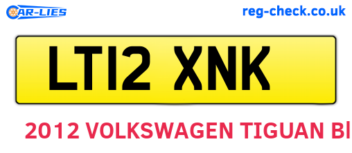 LT12XNK are the vehicle registration plates.