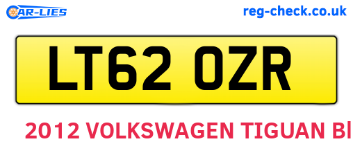 LT62OZR are the vehicle registration plates.