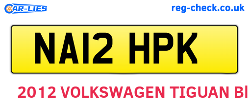 NA12HPK are the vehicle registration plates.