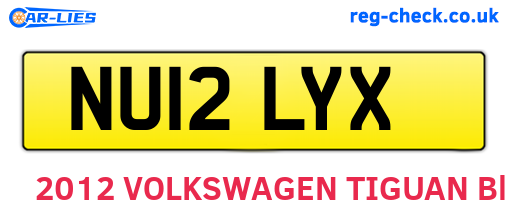 NU12LYX are the vehicle registration plates.