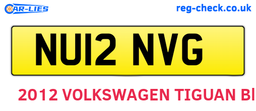 NU12NVG are the vehicle registration plates.