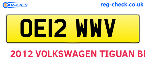 OE12WWV are the vehicle registration plates.